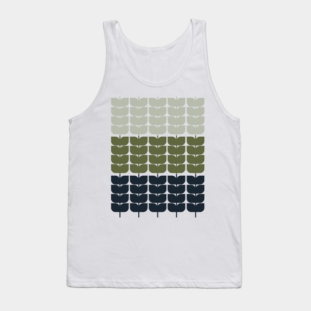 Abstract Geometric Repeat Leaf Pattern Tank Top by So Young So Good